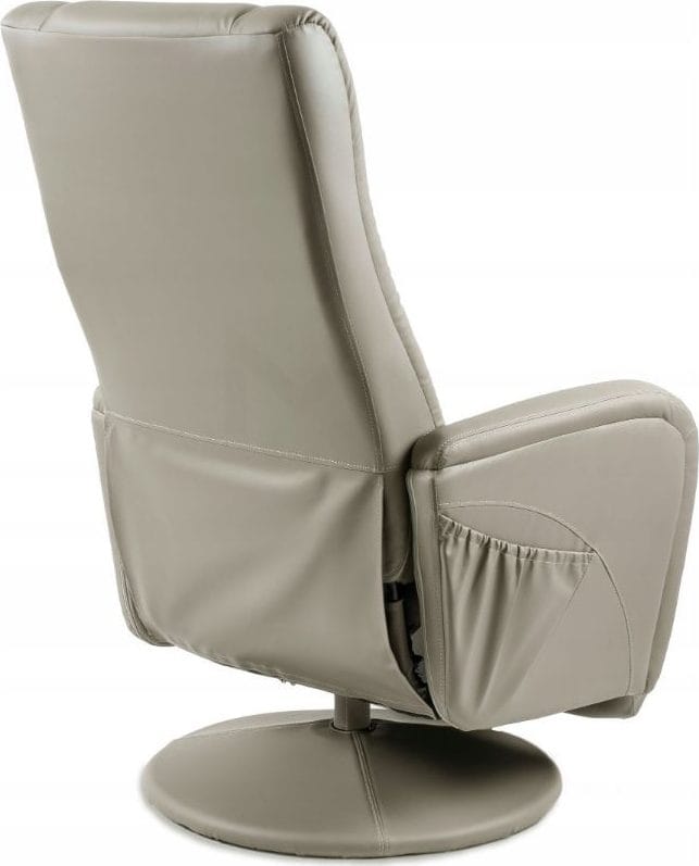 Massagefåtölj i beige PVC med fjärrkontroll - Cappuccino - Möbler - Stolar & fåtöljer - Fåtölj - Massagestol & massagefåtölj