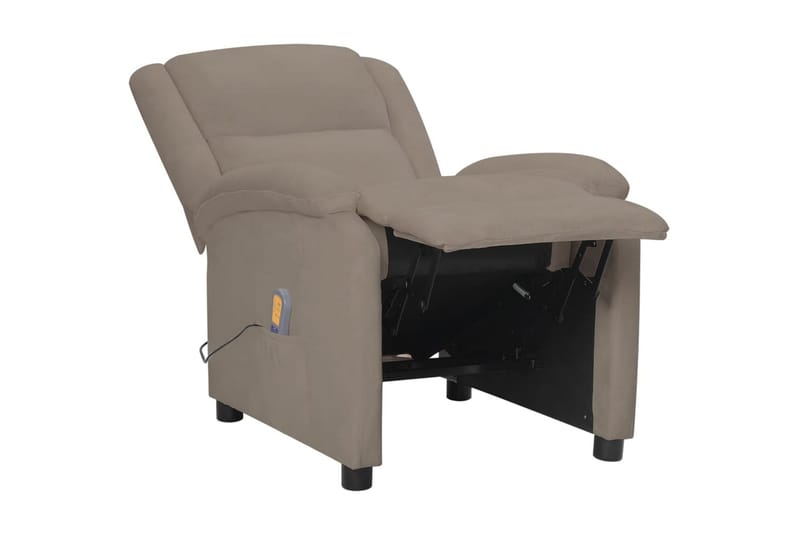 Massagefåtölj ljusgrå sammet - Ljusgrå - Möbler - Stolar & fåtöljer - Fåtölj - Massagestol & massagefåtölj