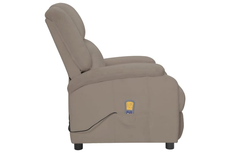 Massagefåtölj ljusgrå sammet - Ljusgrå - Möbler - Stolar & fåtöljer - Fåtölj - Massagestol & massagefåtölj