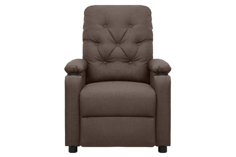 Massagefåtölj med uppresningshjälp brun tyg - Brun - Möbler - Stolar & fåtöljer - Fåtölj - Massagestol & massagefåtölj