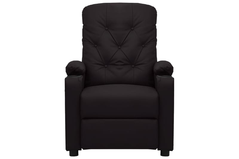Massagefåtölj med uppresningshjälp svart konstläder - Svart - Möbler - Stolar & fåtöljer - Fåtölj - Massagestol & massagefåtölj