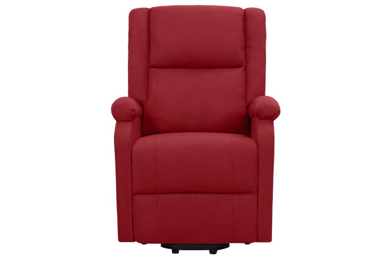 Massagefåtölj med uppresningshjälp vinröd tyg - Röd - Möbler - Stolar & fåtöljer - Fåtölj - Massagestol & massagefåtölj