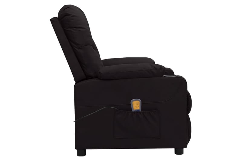 Massagefåtölj svart konstläder - Svart - Möbler - Stolar & fåtöljer - Fåtölj - Massagestol & massagefåtölj