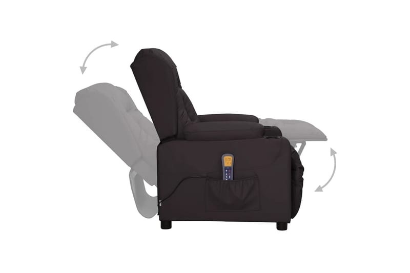 Massagefåtölj svart konstläder - Svart - Möbler - Stolar & fåtöljer - Fåtölj - Massagestol & massagefåtölj