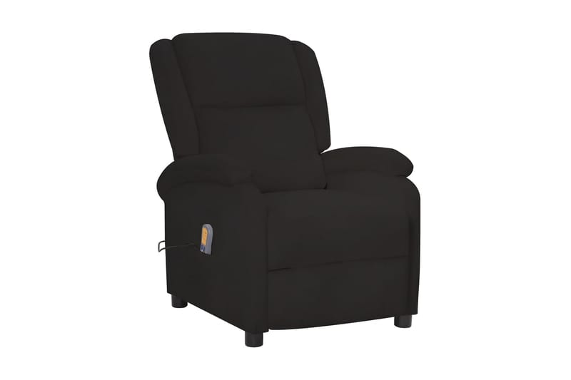 Massagefåtölj svart sammet - Svart - Möbler - Stolar & fåtöljer - Fåtölj - Massagestol & massagefåtölj