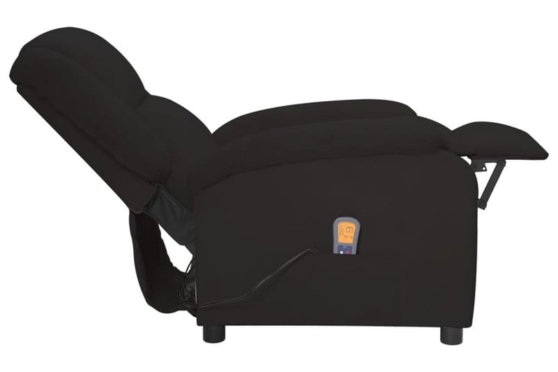 Massagefåtölj svart sammet - Svart - Möbler - Stolar & fåtöljer - Fåtölj - Massagestol & massagefåtölj