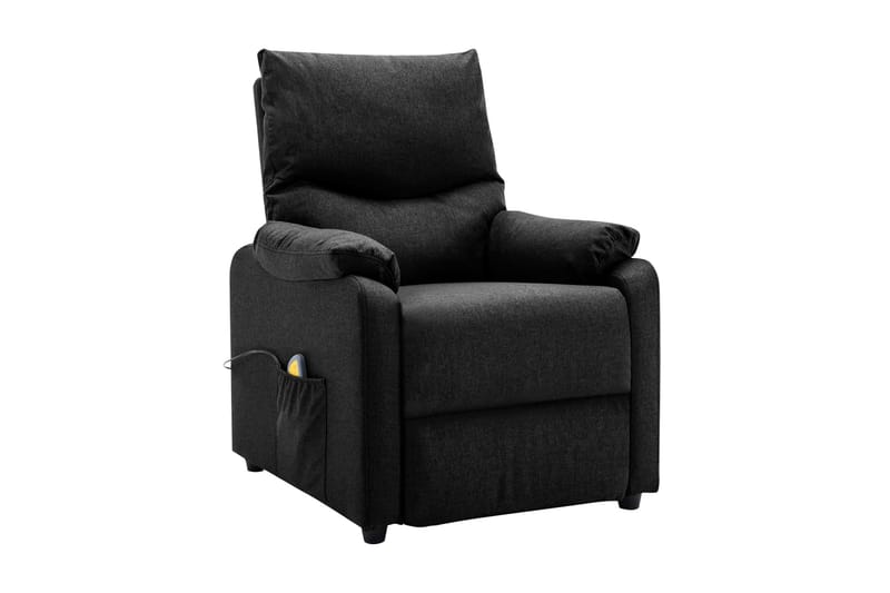 Massagefåtölj svart tyg - Svart - Möbler - Stolar & fåtöljer - Fåtölj - Massagestol & massagefåtölj
