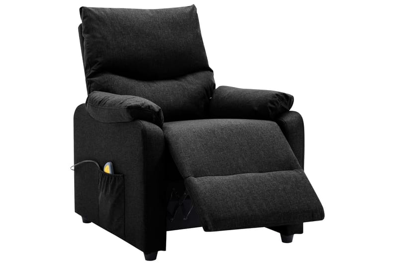 Massagefåtölj svart tyg - Svart - Möbler - Stolar & fåtöljer - Fåtölj - Massagestol & massagefåtölj
