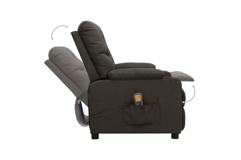 Massagefåtölj taupe tyg - Brun - Möbler - Stolar & fåtöljer - Fåtölj - Massagestol & massagefåtölj