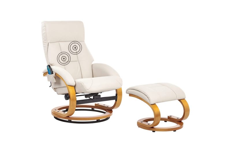 Massagestol Force, Beige, ljust trä