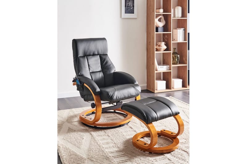 Massagestol Force - Svart, ljust trä - Möbler - Stolar & fåtöljer - Fåtölj - Massagestol & massagefåtölj