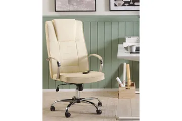 Massagestol Grandeur Beige/Silver - Beige/Silver - Möbler - Stolar & fåtöljer - Fåtölj - Skinnfåtölj & läderfåtölj