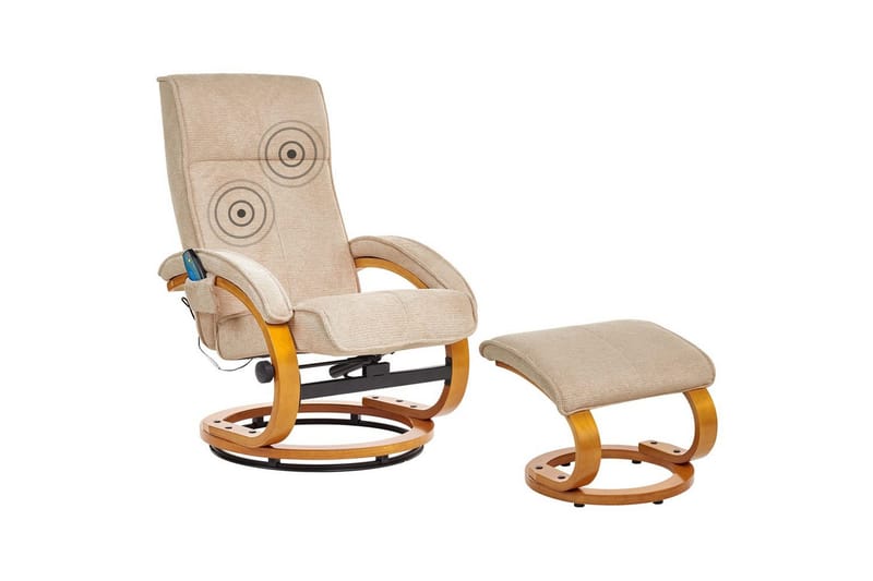 Massagestol Hero, Beige, ljust trä