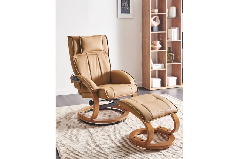 Massagestol Majestic - Brunt, ljust trä - Möbler - Stolar & fåtöljer - Fåtölj - Massagestol & massagefåtölj