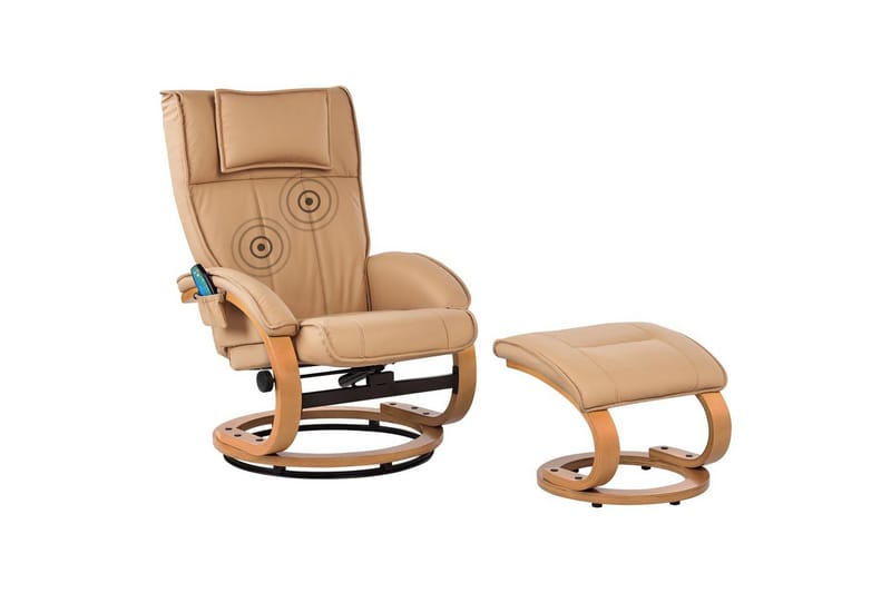 Massagestol Majestic, Brunt, ljust trä