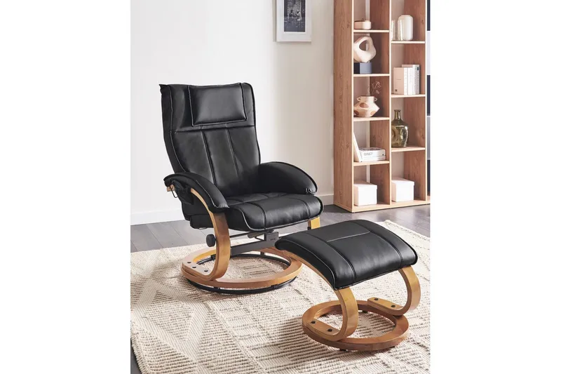 Massagestol Majestic - Svart, ljust trä - Möbler - Stolar & fåtöljer - Fåtölj - Massagestol & massagefåtölj