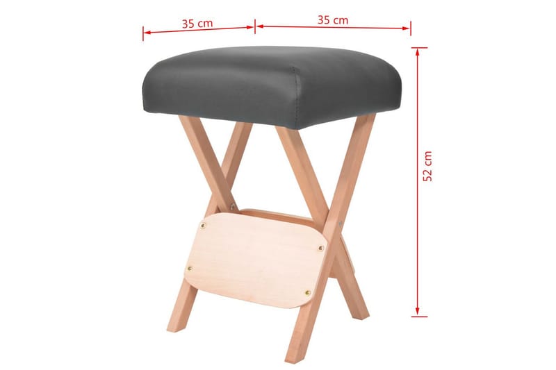 Hopfällbar massagepall med 12 cm tjock sits svart - Svart - Massagestol & massagefåtölj