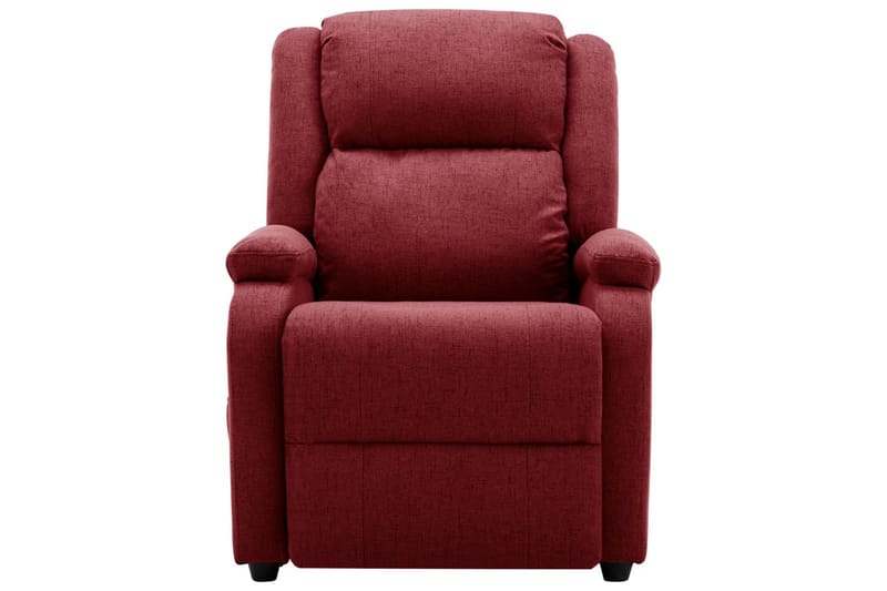 Massagefåtölj öronlappsfåtölj vinröd tyg - Vinröd - Möbler - Stolar & fåtöljer - Fåtölj - Massagestol & massagefåtölj
