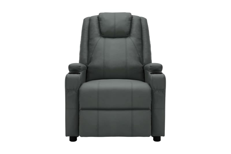 Massagefåtölj antracit konstläder - Grå - Möbler - Stolar & fåtöljer - Fåtölj - Massagestol & massagefåtölj