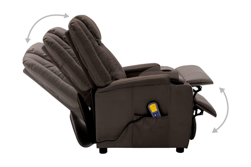 Massagefåtölj brun konstläder - Brun - Möbler - Stolar & fåtöljer - Fåtölj - Massagestol & massagefåtölj