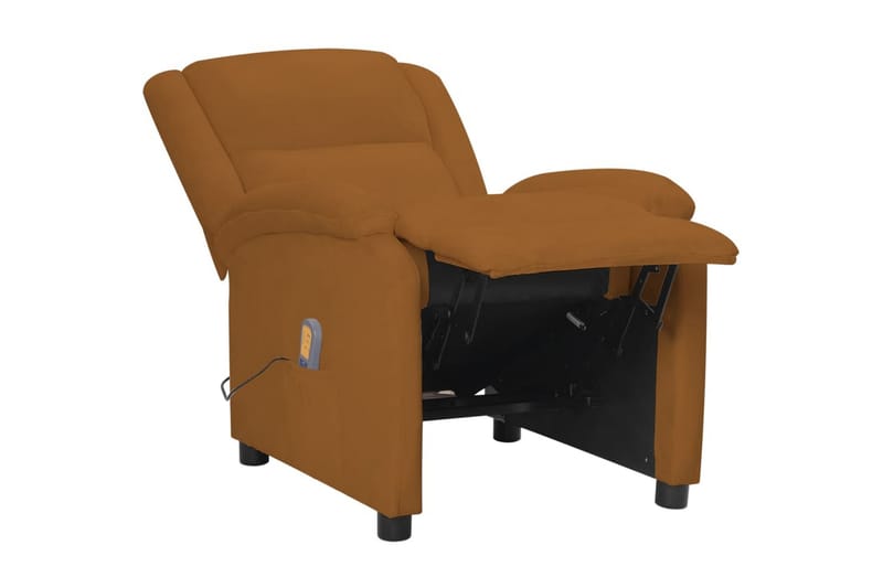 Massagefåtölj brun sammet - Brun - Möbler - Stolar & fåtöljer - Fåtölj - Massagestol & massagefåtölj