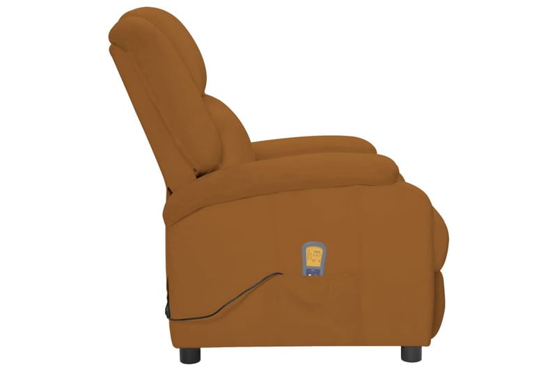 Massagefåtölj brun sammet - Brun - Möbler - Stolar & fåtöljer - Fåtölj - Massagestol & massagefåtölj