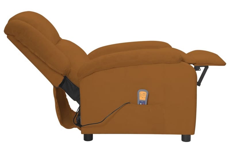 Massagefåtölj brun sammet - Brun - Möbler - Stolar & fåtöljer - Fåtölj - Massagestol & massagefåtölj