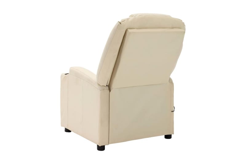 Massagefåtölj gräddvit konstläder - Vit - Möbler - Stolar & fåtöljer - Fåtölj - Massagestol & massagefåtölj