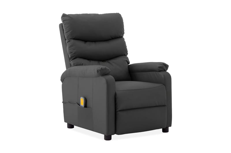 Massagefåtölj grå konstläder - Grå - Möbler - Stolar & fåtöljer - Fåtölj - Massagestol & massagefåtölj