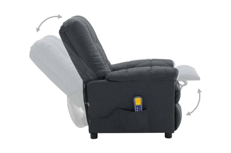Massagefåtölj ljusgrå tyg - Grå - Möbler - Stolar & fåtöljer - Fåtölj - Massagestol & massagefåtölj