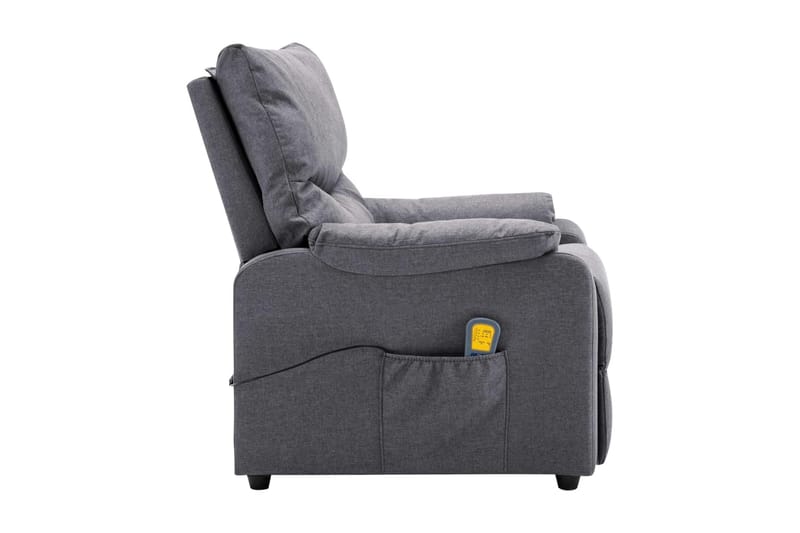 Massagefåtölj ljusgrå tyg - Grå - Möbler - Stolar & fåtöljer - Fåtölj - Massagestol & massagefåtölj