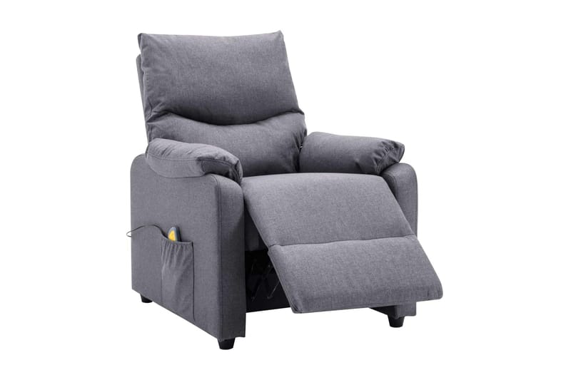Massagefåtölj ljusgrå tyg - Grå - Möbler - Stolar & fåtöljer - Fåtölj - Massagestol & massagefåtölj