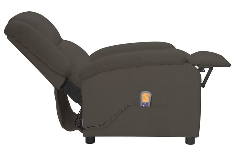 Massagefåtölj mörkgrå sammet - Mörkgrå - Möbler - Stolar & fåtöljer - Fåtölj - Massagestol & massagefåtölj