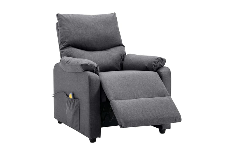 Massagefåtölj mörkgrå tyg - Grå - Möbler - Stolar & fåtöljer - Fåtölj - Massagestol & massagefåtölj