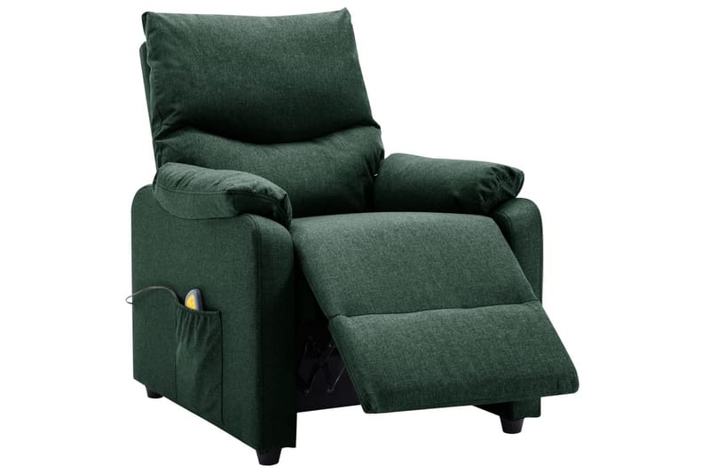 Massagefåtölj mörkgrön tyg - Mörkgrön - Möbler - Stolar & fåtöljer - Fåtölj - Massagestol & massagefåtölj