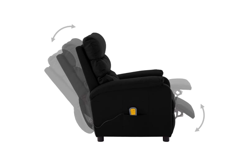 Massagefåtölj svart konstläder - Svart - Möbler - Stolar & fåtöljer - Fåtölj - Massagestol & massagefåtölj