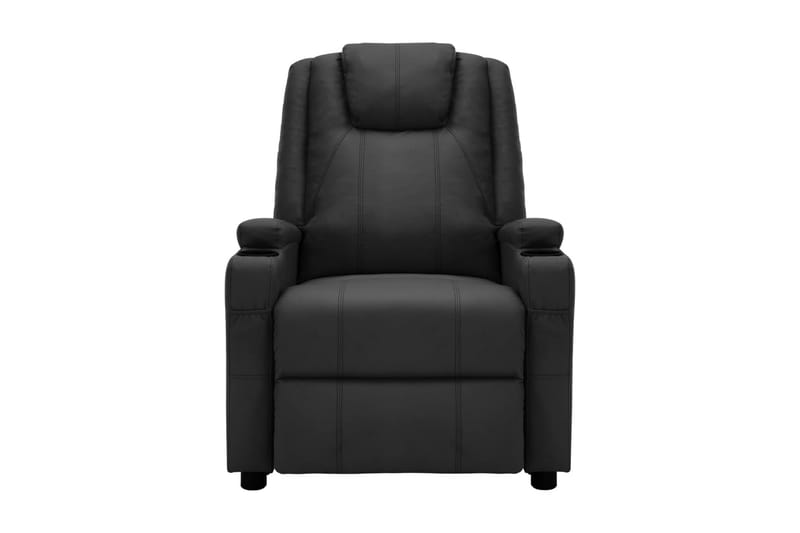 Massagefåtölj svart konstläder - Svart - Möbler - Stolar & fåtöljer - Fåtölj - Massagestol & massagefåtölj