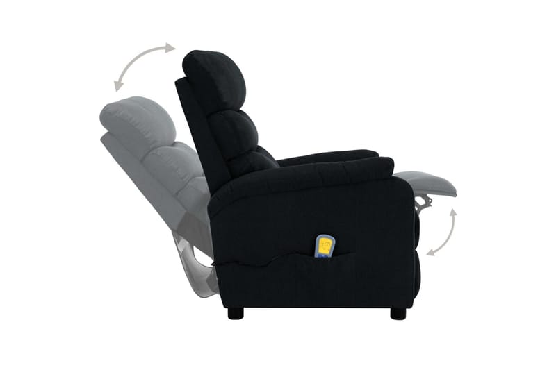 Massagefåtölj svart tyg - Svart - Möbler - Stolar & fåtöljer - Fåtölj - Massagestol & massagefåtölj