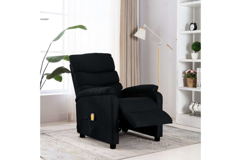 Massagefåtölj svart tyg - Svart - Möbler - Stolar & fåtöljer - Fåtölj - Massagestol & massagefåtölj