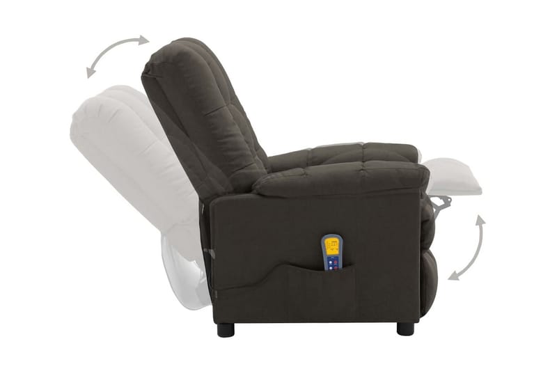 Massagefåtölj taupe tyg - Brun - Möbler - Stolar & fåtöljer - Fåtölj - Massagestol & massagefåtölj