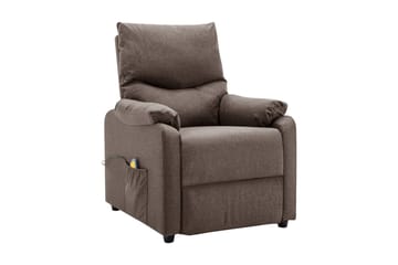 Massagefåtölj taupe tyg