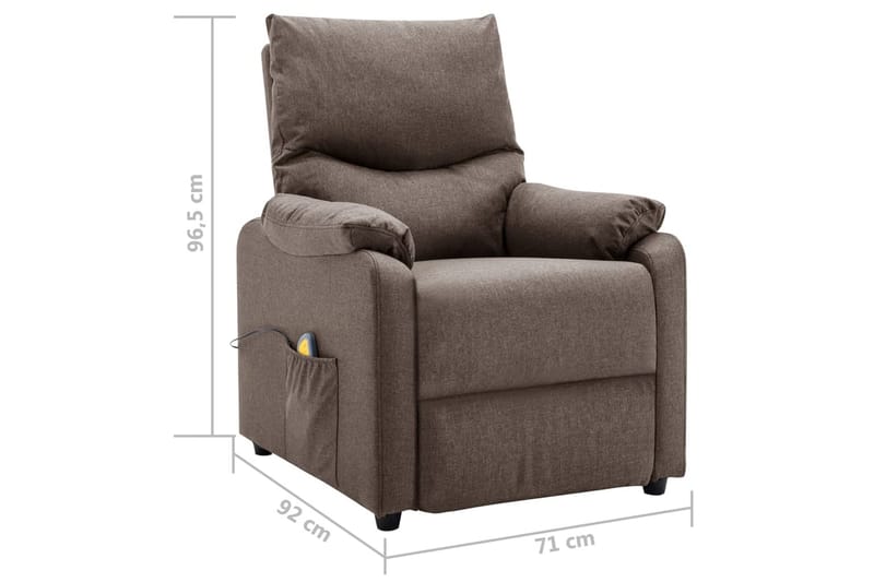 Massagefåtölj taupe tyg - Taupe - Möbler - Stolar & fåtöljer - Fåtölj - Massagestol & massagefåtölj