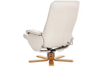 Massagestol Relaxpro - Beige, ljust trä - Möbler - Stolar & fåtöljer - Fåtölj - Skinnfåtölj & läderfåtölj