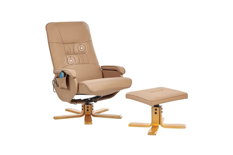 Massagestol Relaxpro - Brunt, ljust trä - Möbler - Stolar & fåtöljer - Fåtölj - Massagestol & massagefåtölj