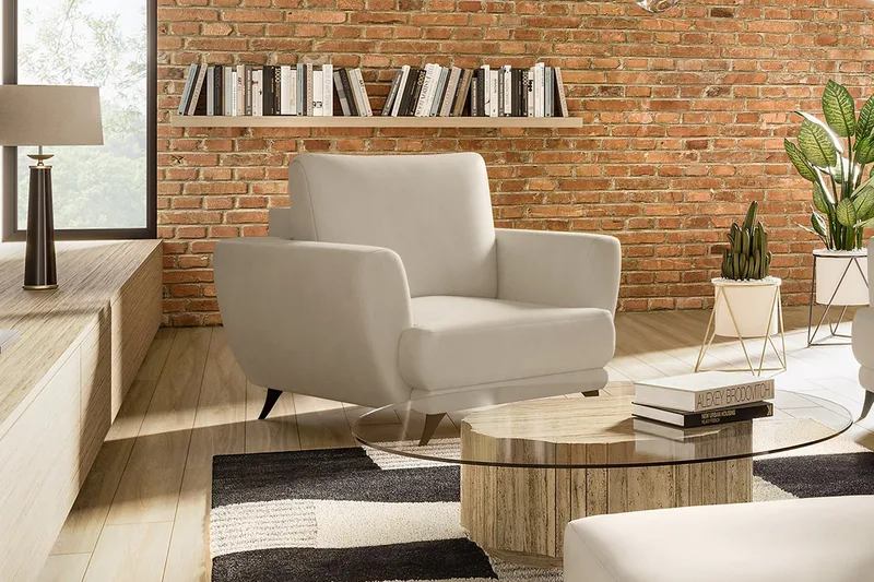 Megis Fåtölj - Cremevit - Möbler - Stolar & fåtöljer - Fåtölj