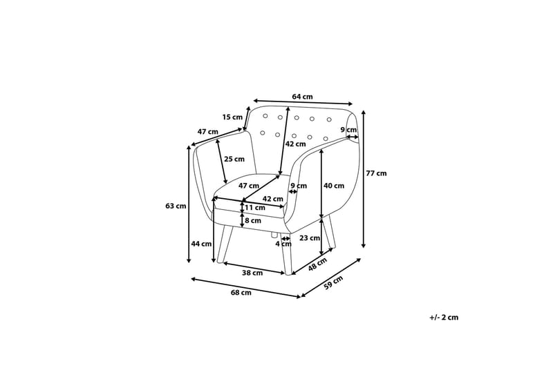 Melby Fåtölj - Grå - Möbler - Stolar & fåtöljer - Fåtölj