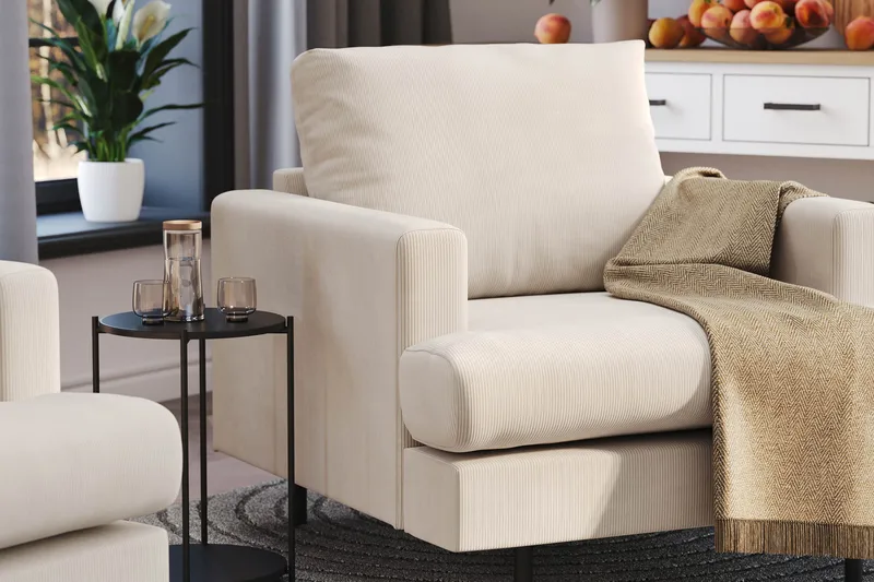 Menard Compact Fåtölj - Beige - Möbler - Stolar & fåtöljer - Fåtölj