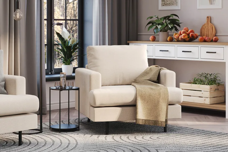 Menard Compact Fåtölj - Beige - Möbler - Stolar & fåtöljer - Fåtölj