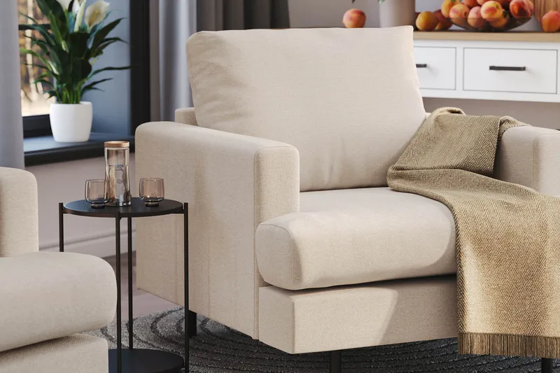 Menard Compact Fåtölj - Beige - Möbler - Stolar & fåtöljer - Fåtölj