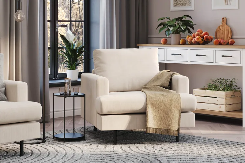 Menard Compact Fåtölj - Beige - Möbler - Stolar & fåtöljer - Fåtölj